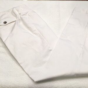 Fashion Nova white bootcut pants size 9 button closure